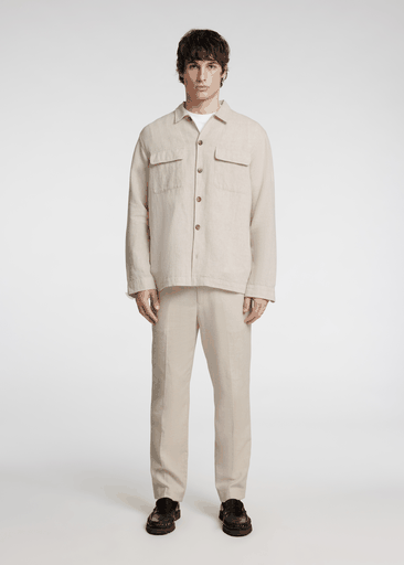 LEROY LINEN BLEND OVERSHIRT LS LEROY LINEN BLEND OVERSHIRT LS