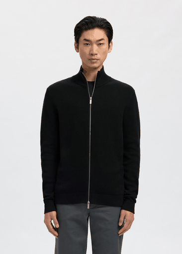 DANE LS KNIT STRUCTURE FULL ZIP