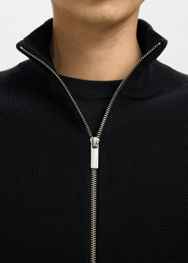 DANE LS KNIT STRUCTURE FULL ZIP