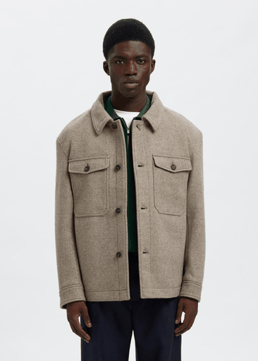 MITCH WOOL BLEND SHACKET