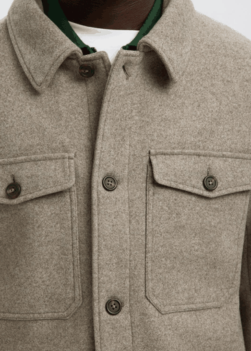 MITCH WOOL BLEND SHACKET