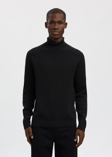DANE LS KNIT STRUCTURE ROLL NECK