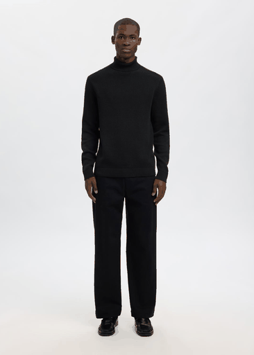 DANE LS KNIT STRUCTURE ROLL NECK