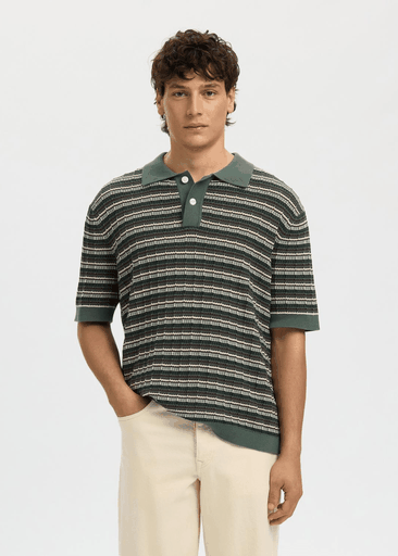 DANE SS KNIT COLOR STRUCTURE POLO