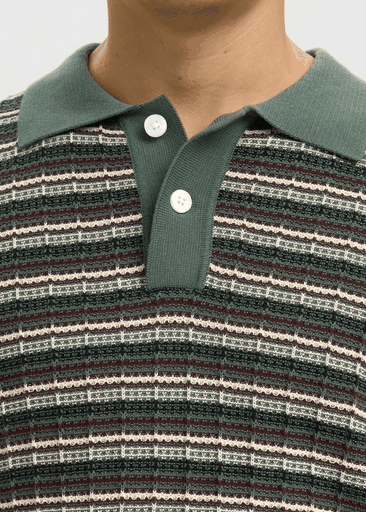 DANE SS KNIT COLOR STRUCTURE POLO