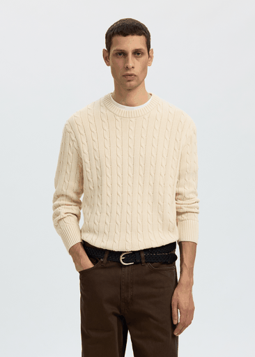 BRAUN KNIT CABLE CREW