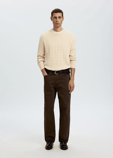 BRAUN KNIT CABLE CREW