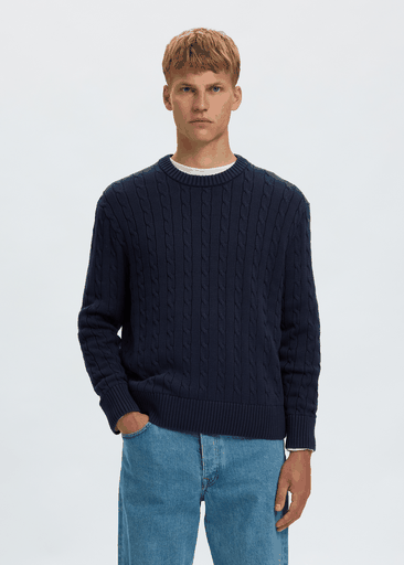 BRAUN KNIT CABLE CREW