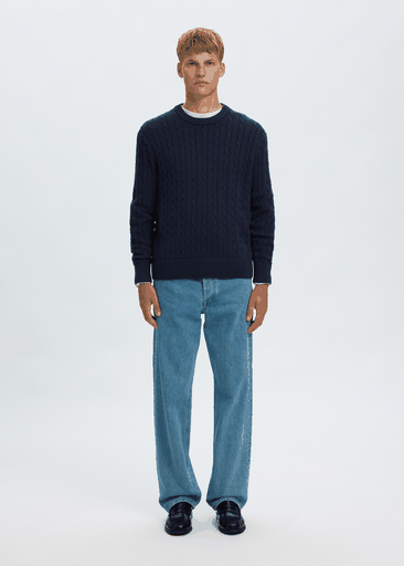 BRAUN KNIT CABLE CREW