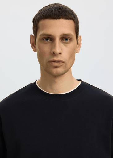 TAJ MID WGT PEACH SS O-NECK TEE