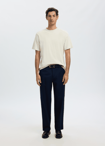 TAJ MID WGT PEACH SS O-NECK TEE