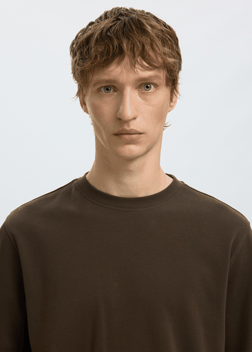 TAJ MID WGT PEACH SS O-NECK TEE