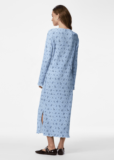FLORA LS MIDI DRESS