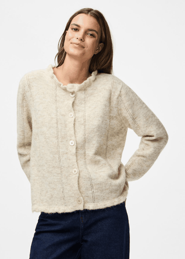 JASMIJN LS O-NECK KNIT CARIDGAN