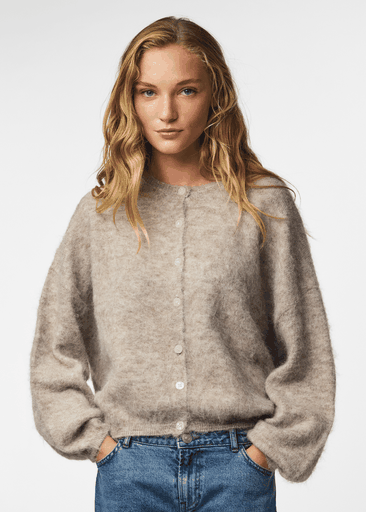 ALLIE LS O-NECK KNIT CARDIGAN