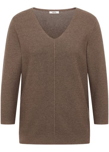 Structured V-neck