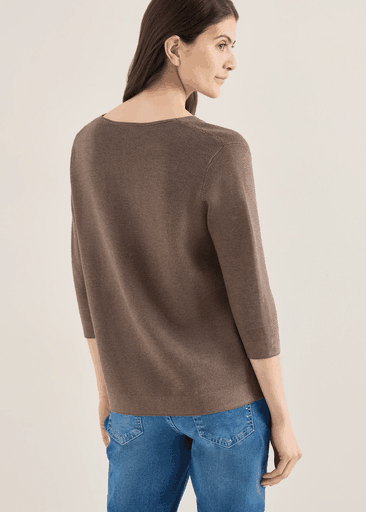 Structured V-neck