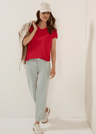 Solid Deco Shoulder Shirt