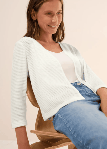 Ajour Knit Open Jacket Ajour Knit Open Jacket