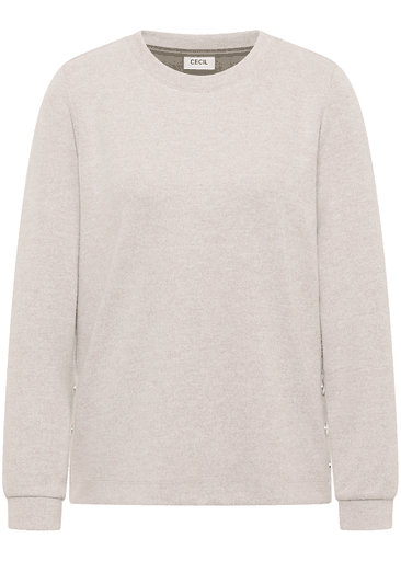 Melange Rib Button T-Shirt