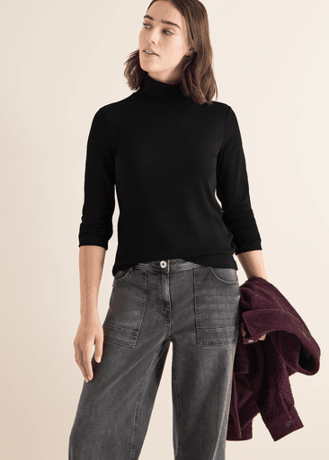 Turtle Neck Rib Shirt