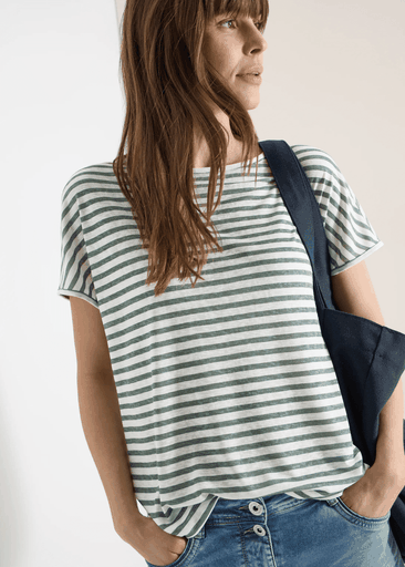 LINEN OPTIC Two-Tone Stripe Shirt
