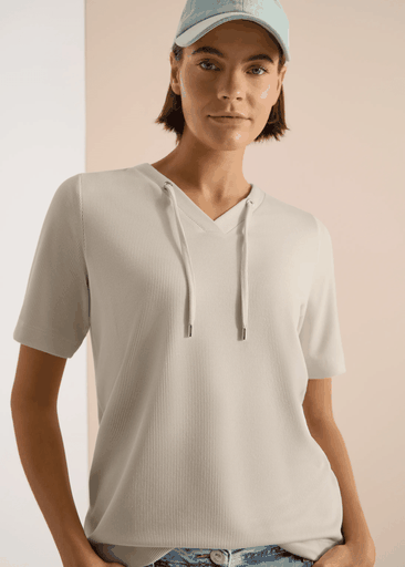 Vertical Stripe V-Neck Shirt