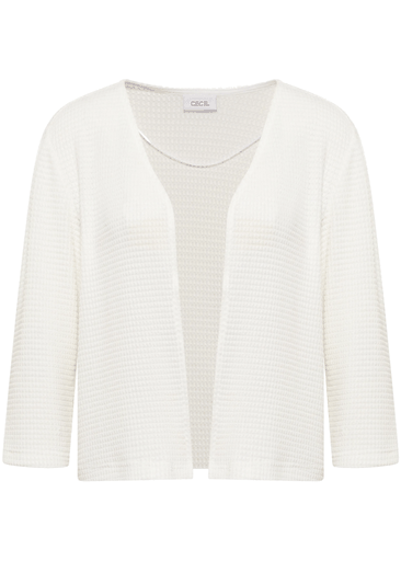 Ajour Knit Open Jacket
