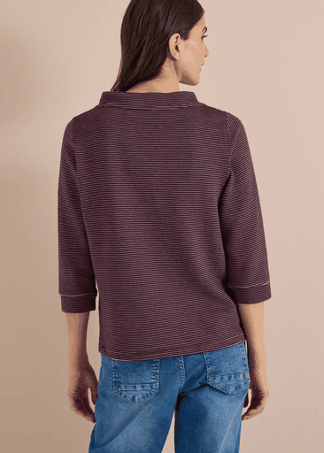 Tos Two Tone Ottoman Funnel Neck