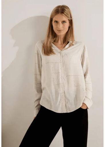 PRINTED MELANGE BLOUSE PRINTED MELANGE BLOUSE