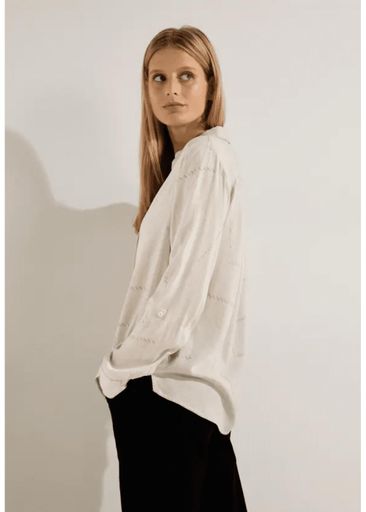 PRINTED MELANGE BLOUSE PRINTED MELANGE BLOUSE