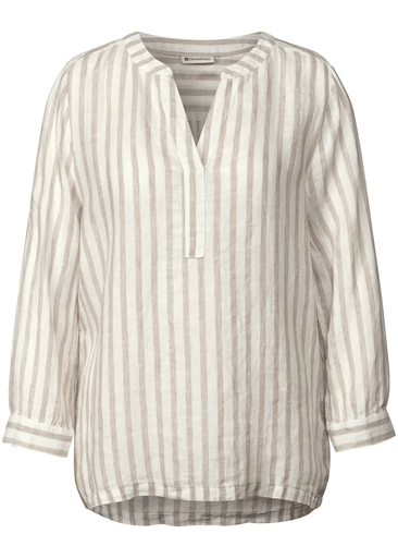 Striped Splitneck Blouse Striped Splitneck Blouse
