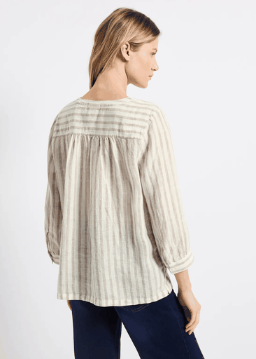 Striped Splitneck Blouse Striped Splitneck Blouse