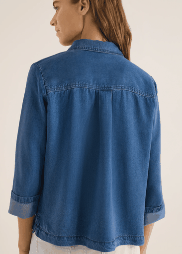 Washed Denim Look Blouse