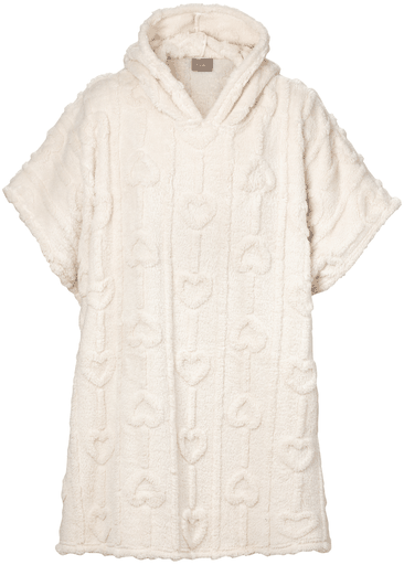 HEART PONCHO FLEECE