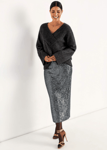 Octavia sequin skirt