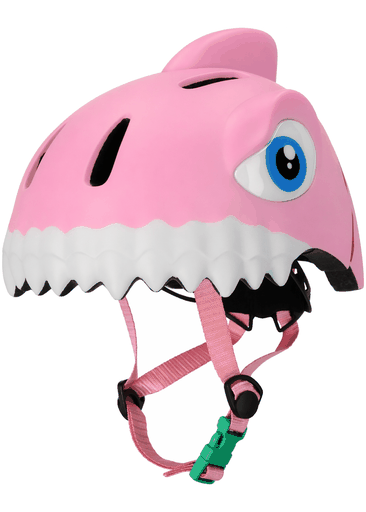 Shark Bicycle Helmet w Green Buckle