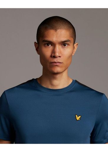 TEE WITH WOVEN OVERLAY TEE WITH WOVEN OVERLAY