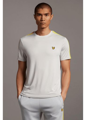 TEE WITH WOVEN OVERLAY TEE WITH WOVEN OVERLAY