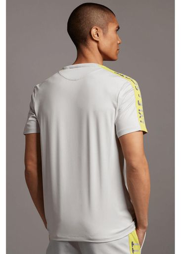 TEE WITH WOVEN OVERLAY TEE WITH WOVEN OVERLAY