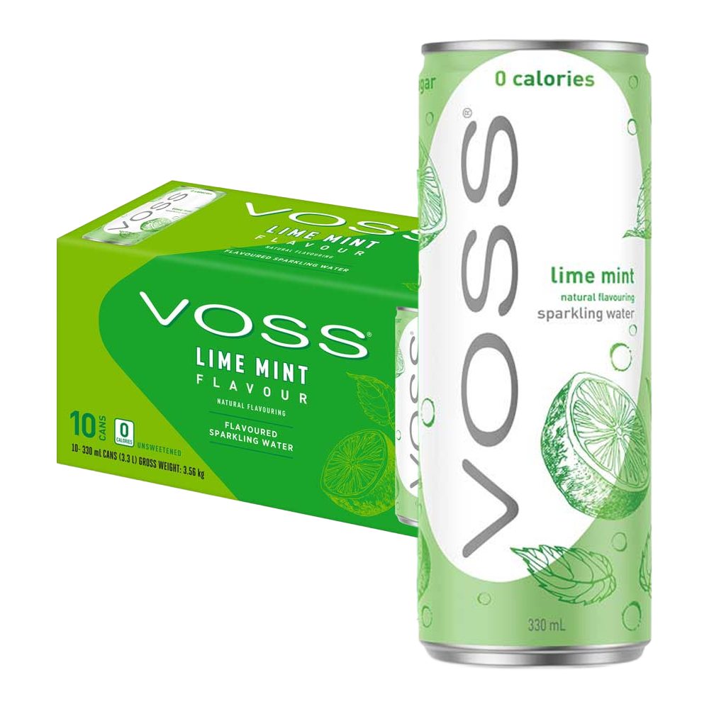 VOSS Water Lime Mint 33cl x 10st