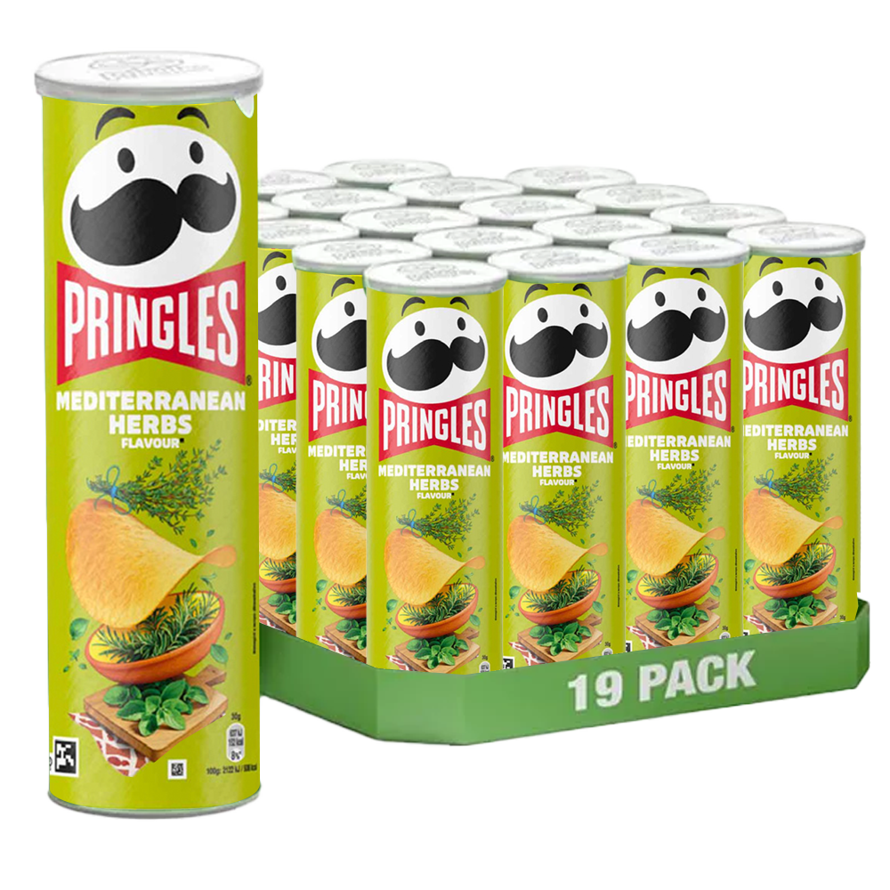 Pringles Mediterranean Herbs 165g x 19st