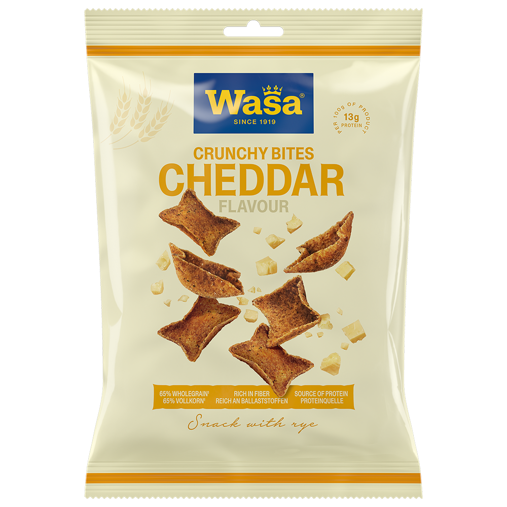 Wasa Crunchy Bites Cheddar 10st x 100g