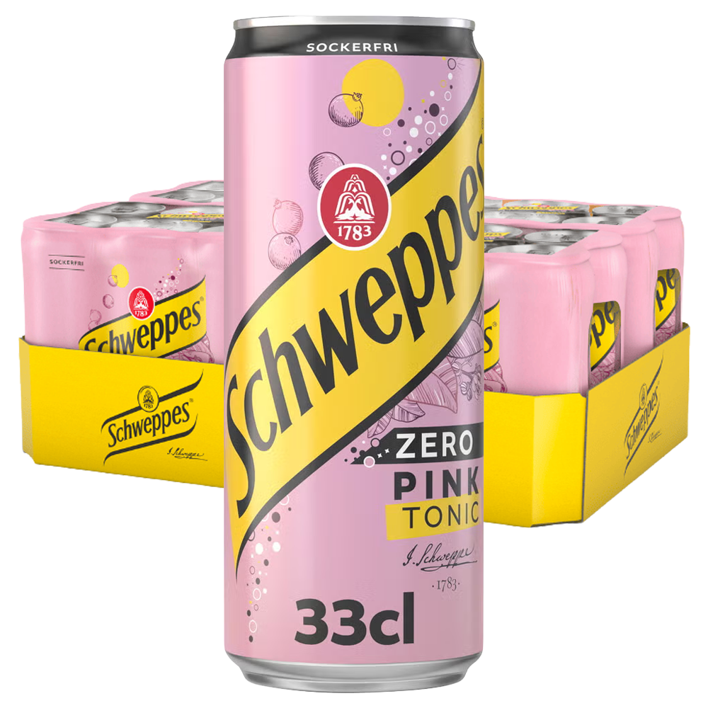 Schweppes Pink Tonic Zero 33cl x 20st