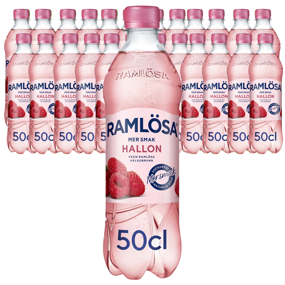 Ramlösa Mer Smak Hallon 50cl x 24st