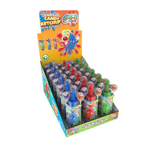 Squeeze Candy Ketchup, Lollipops 83gX18
