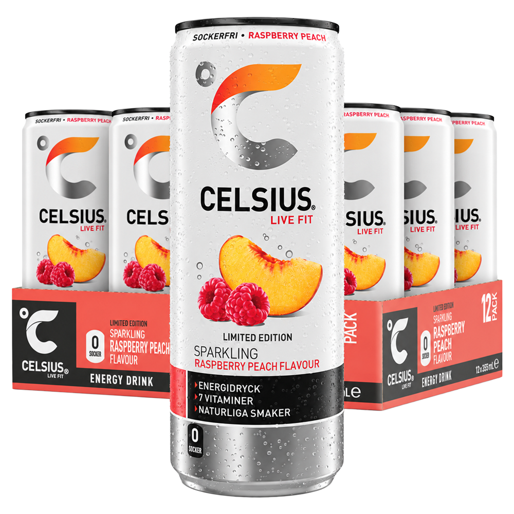 Celsius Raspberry Peach 25cl x 12st