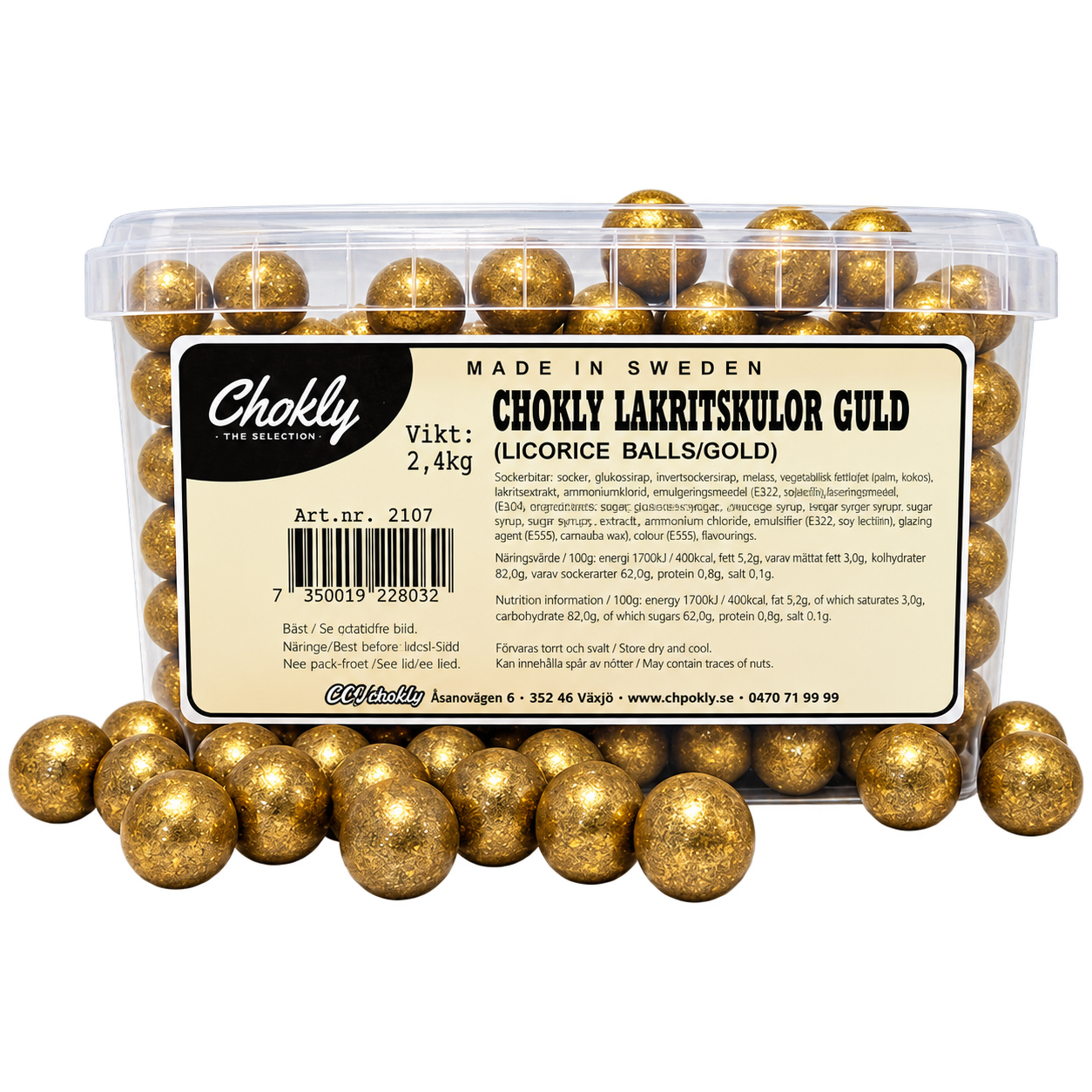CHOKLY LAKRITSKULOR GULD - 2,4 kg