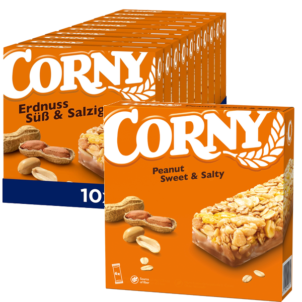 Corny Bars Peanut S/S 6-pack 25g 10st