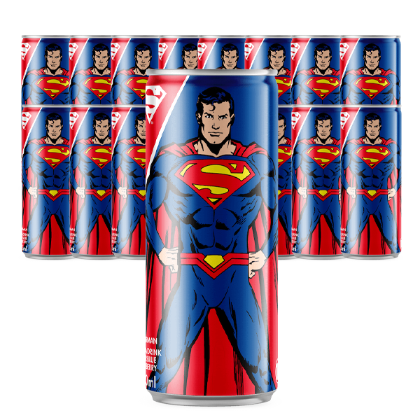 Superman Sour Blue Raspberry 25cl x 24